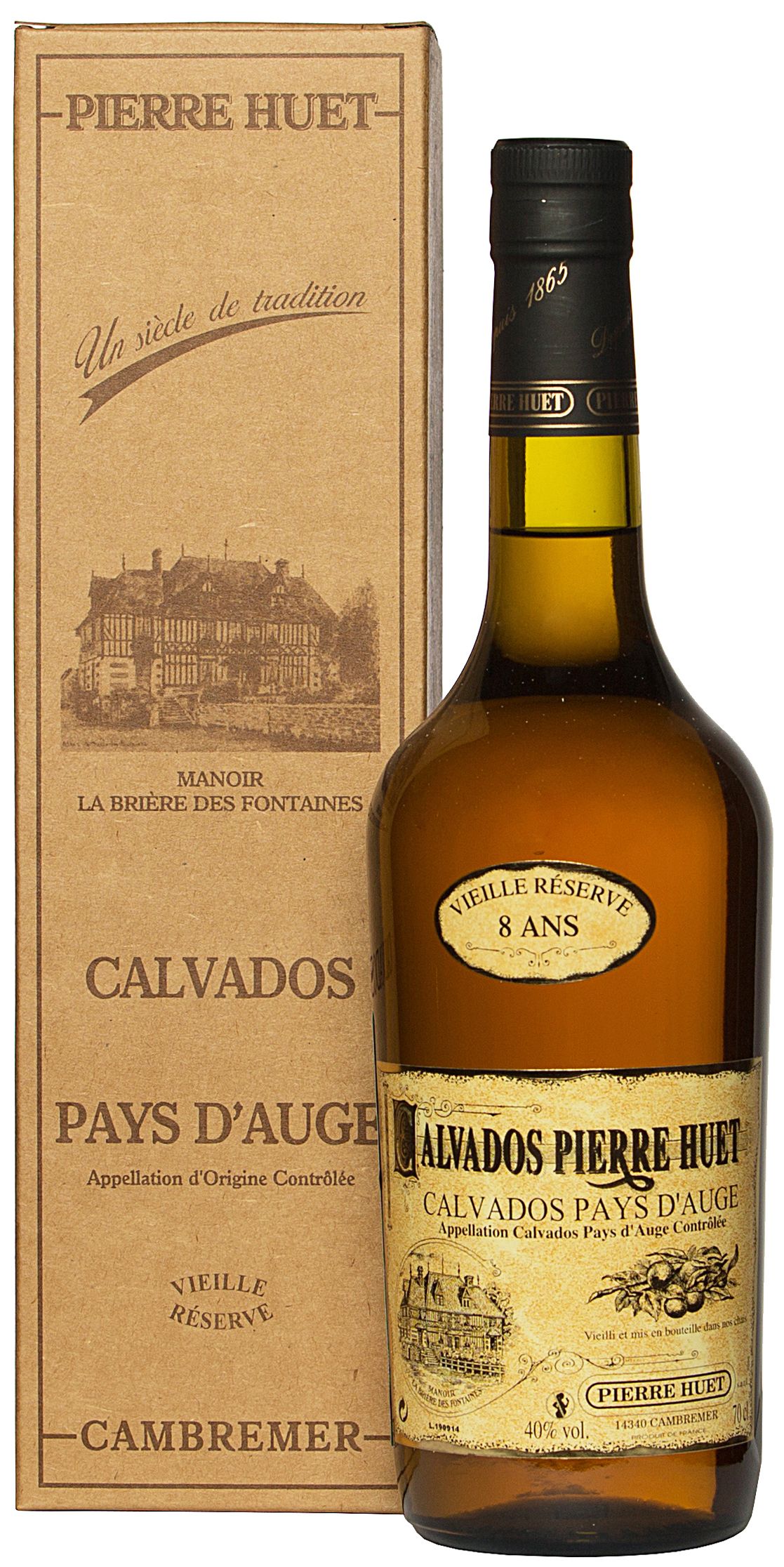 Pierre Huet, Calvados Pays d'Auge Vielle 12 Ans (Gift Box)