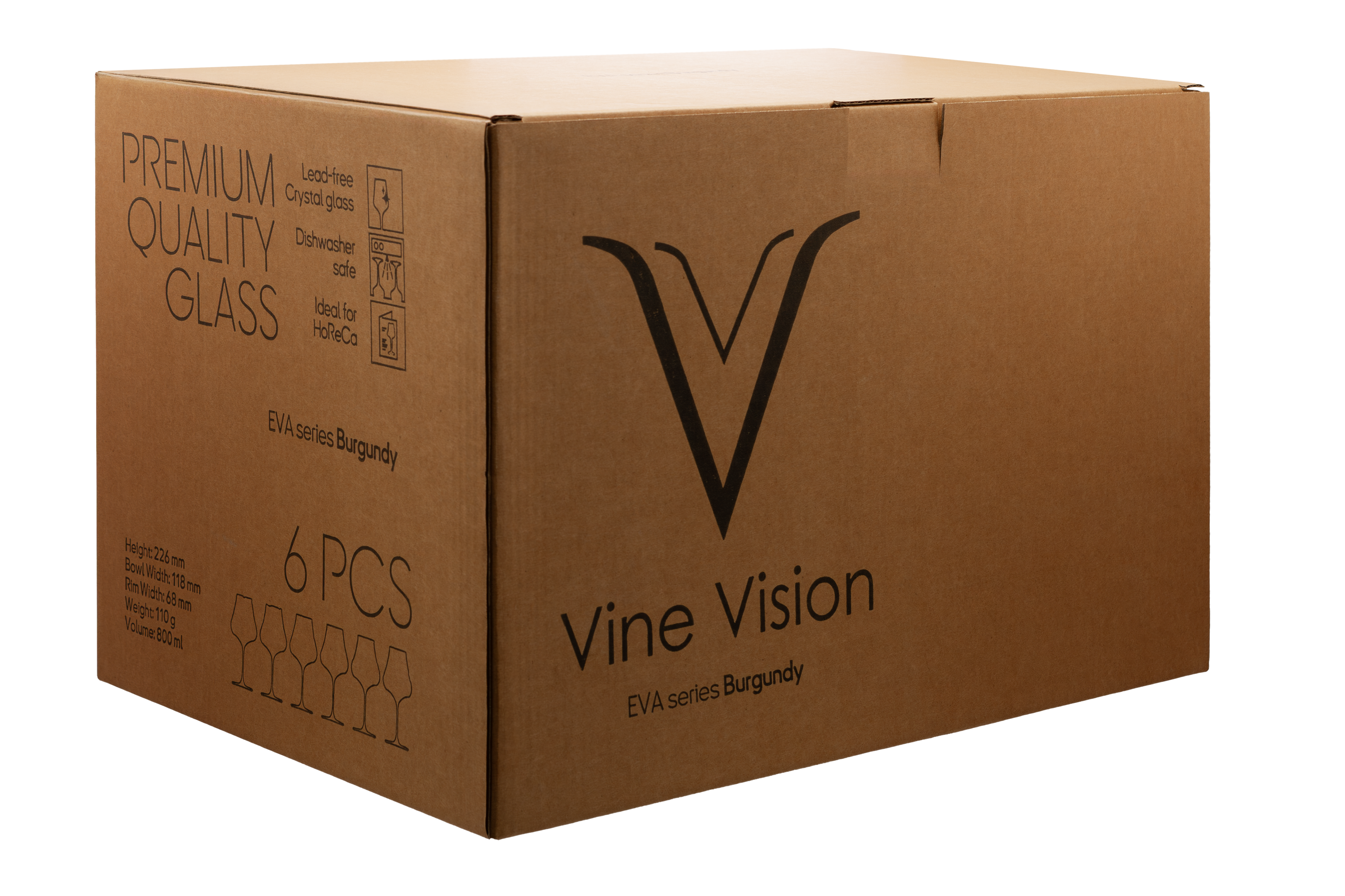 Бокалы Vine Vision, Eva Burgundy, set of 6 glasses (gift box)